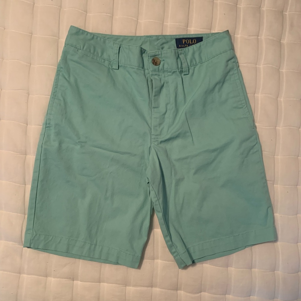 Polo boys light green shorts sz 12